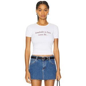 Somebodee Somebodee in Paris Loves Me Tee in White